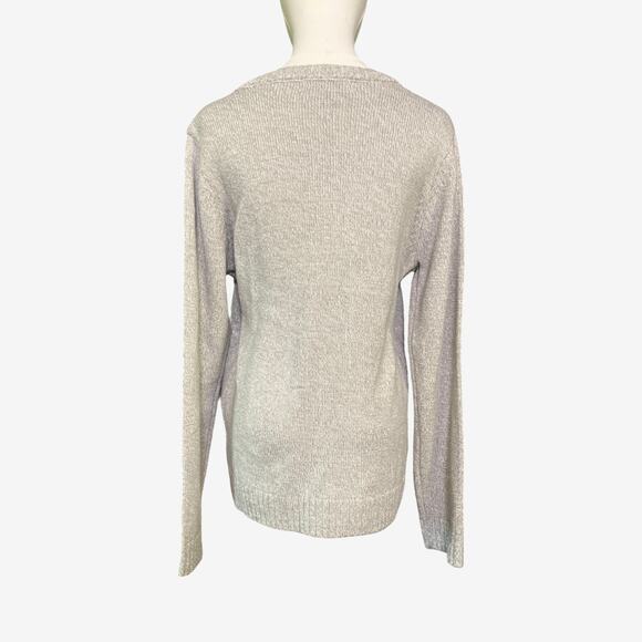 Karen Scott Plus PXL Polar Bear Christmas Sweater Glitter Santa Hat Gray - Picture 5 of 8